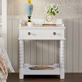 Retro Bedside Table, Nightstand with Drawer and Open Shelf for Bedroom