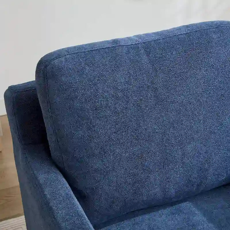 Fauteuil d'appoint pivotant à 360° Chenille avec dossier enveloppant et coussin amovible