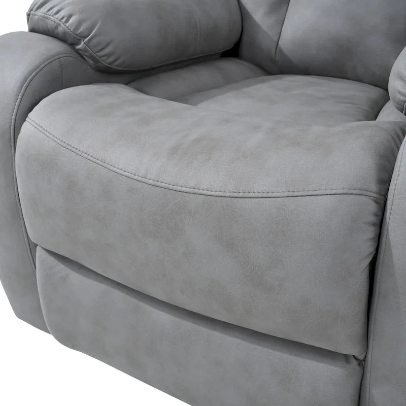 Fauteuil inclinable releveur avec télécommande, rembourrage épais, poche latérale, cadre robuste, tissu gris clair