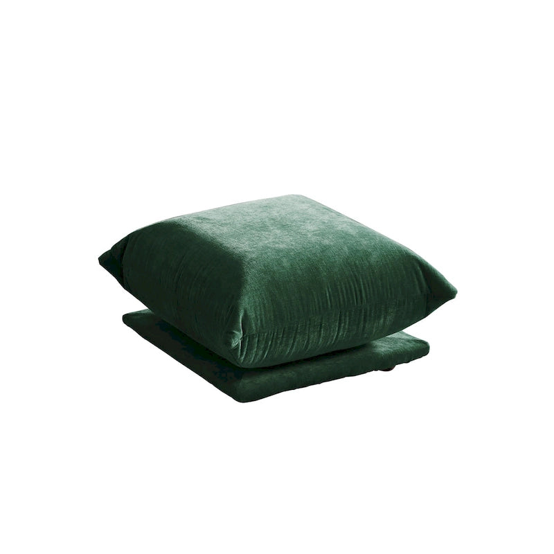 Canapé moderne avec coussins nuages surdimensionnés beige orange vert noir