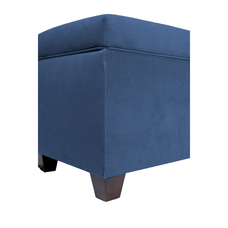 Banc de rangement en lin capitonné avec couvercle hydraulique