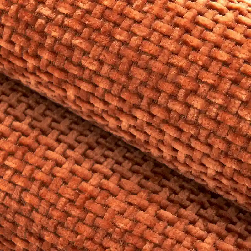 Causeuse en velours capitonnée avec pieds en métal doré, multicolore