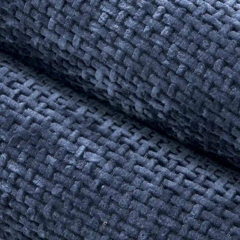 Causeuse en velours capitonnée avec pieds en métal doré, multicolore