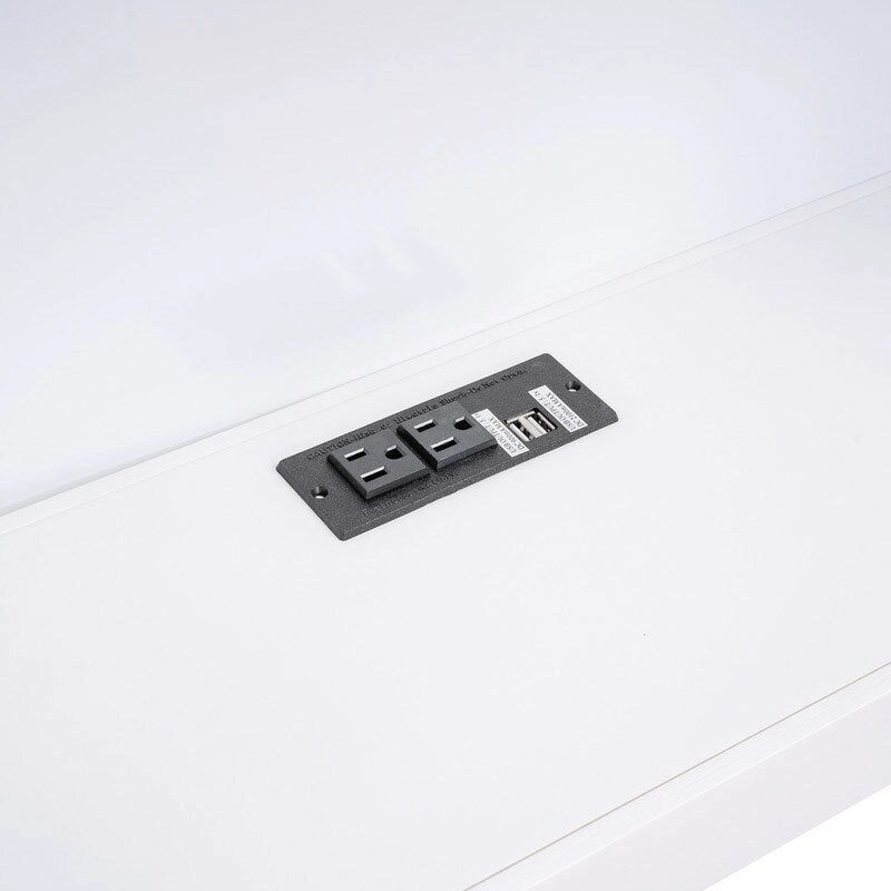 Lit de repos double en bois avec lit gigogne, étagères de rangement intégrées et ports de chargement USB