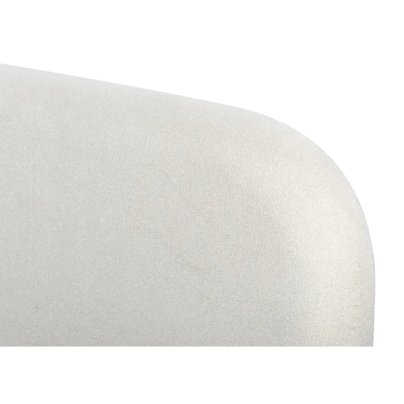 Lit plateforme Boucle avec tête de lit incurvée et base en bois